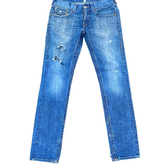 Vintage True Religion Jeans Size 29 SLIM Blue - Picture 4 of 9